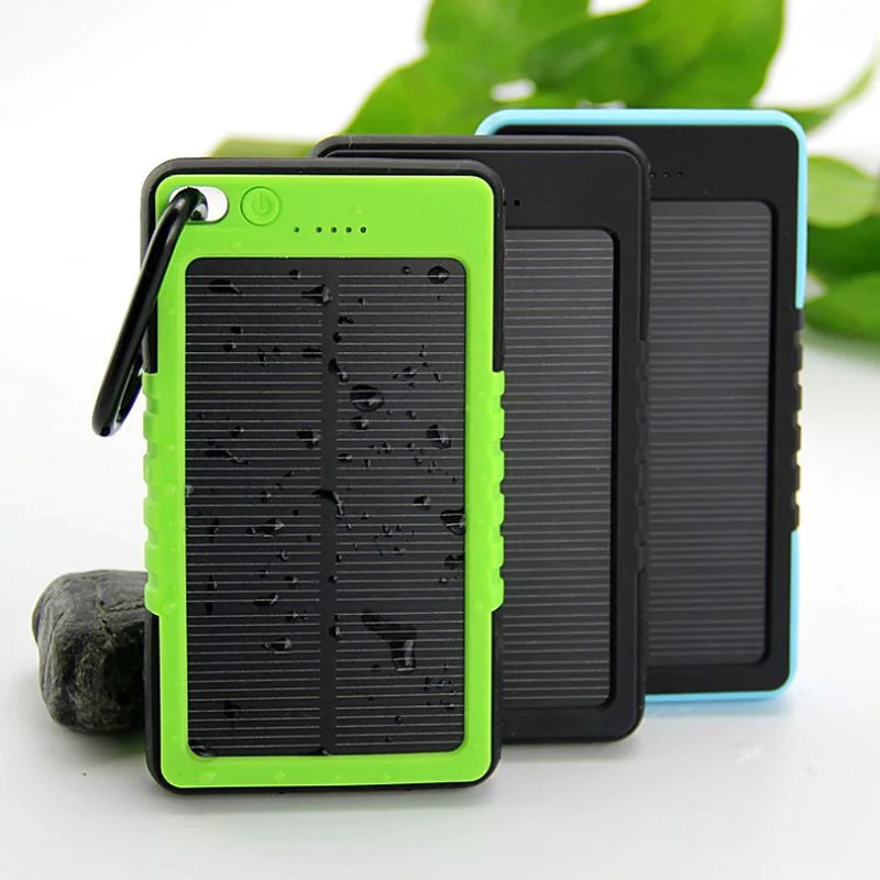 imágenes para Nueva Prueba de Agua Solar Li-polímero Banco de la Energía 5000 mAh Portátil de Batería Solar Cargador de Batería Externa para el teléfono Móvil imágenes para Nueva Prueba de Agua Solar Li-polímero Banco de la Energía 5000 mAh Portátil de Batería Solar Cargador de Batería Externa para el teléfono Móvil