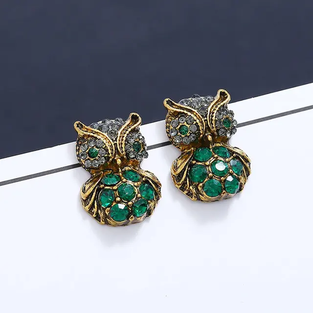 New Cute Rhinestone Owl Pendant Women's Earrings Wearable Fashion Party Jewelry Accessories for Dropshipping 4