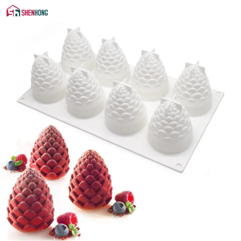 

SHENHONG Pine Nuts DIY Cake Mold Silicone Mousse Mould Baking For Pudding Chocolate Pies Brownie Dessert Kitchen Bakeware