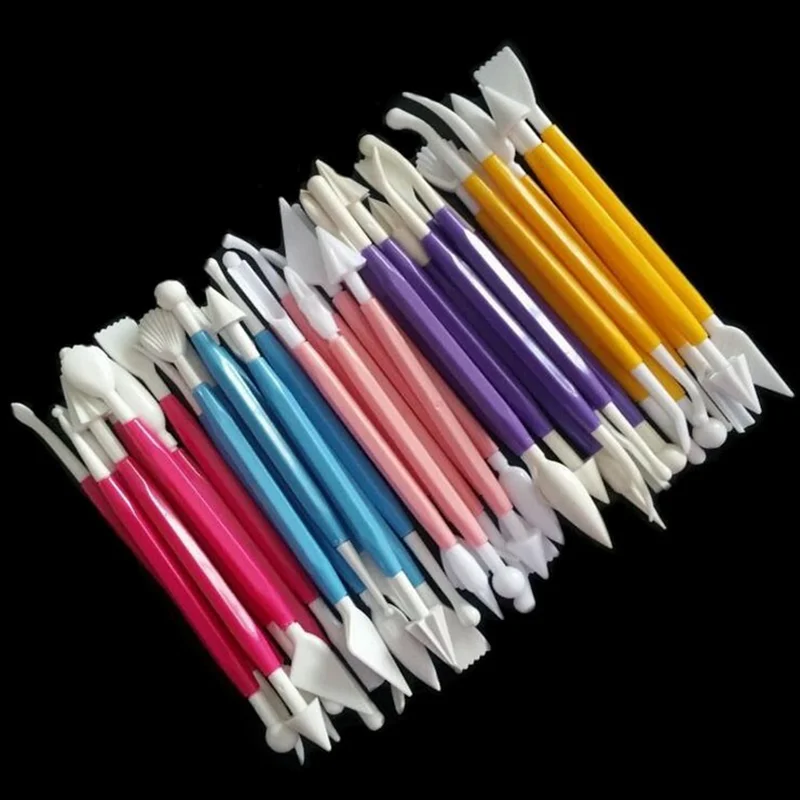

8PCS Carving Knife Set Sculpting Polymer Plunger Cutter Fondant Cake Mold Cupcake Cookie Pastry Chocolate Baking Tool