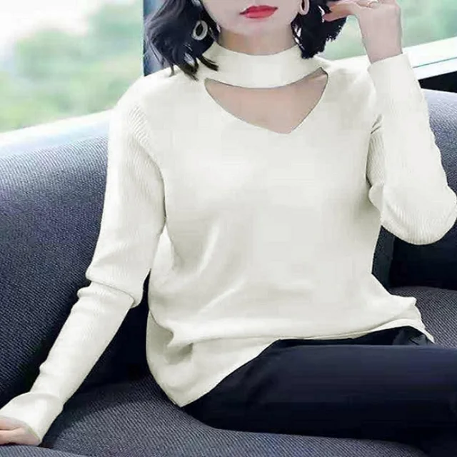 Korean Style Autumn Winter Women Sweaters And Pullovers Basic Knitted