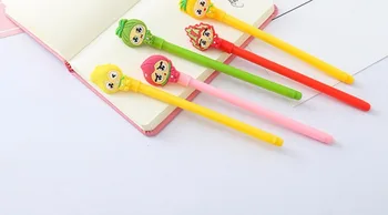 

new fruit korea Gel Pen Ink Pen Gift School prize Office writing Supply kawaii student Stationery black needle pen 48pc/lot