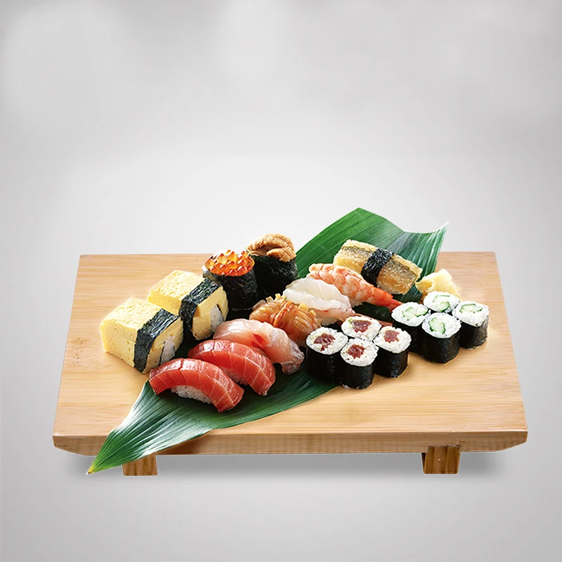 Bamboo Sushi Flat Plate Japanese Style Sashimi Tray Restaurant Sushi