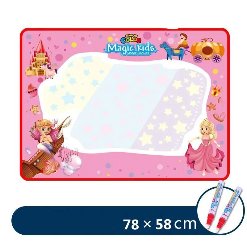 

Zhenwei 2 fucntions Water Drawing Canvas also Flight Chess Game Playmat Reusable Play Mat Learning Play Carpet Gift