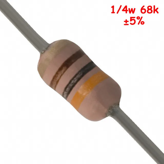 PHISCALE угольный осажденный резистор 68 кОм 1/4 Вт 0,25 5% Допуск 1000 шт