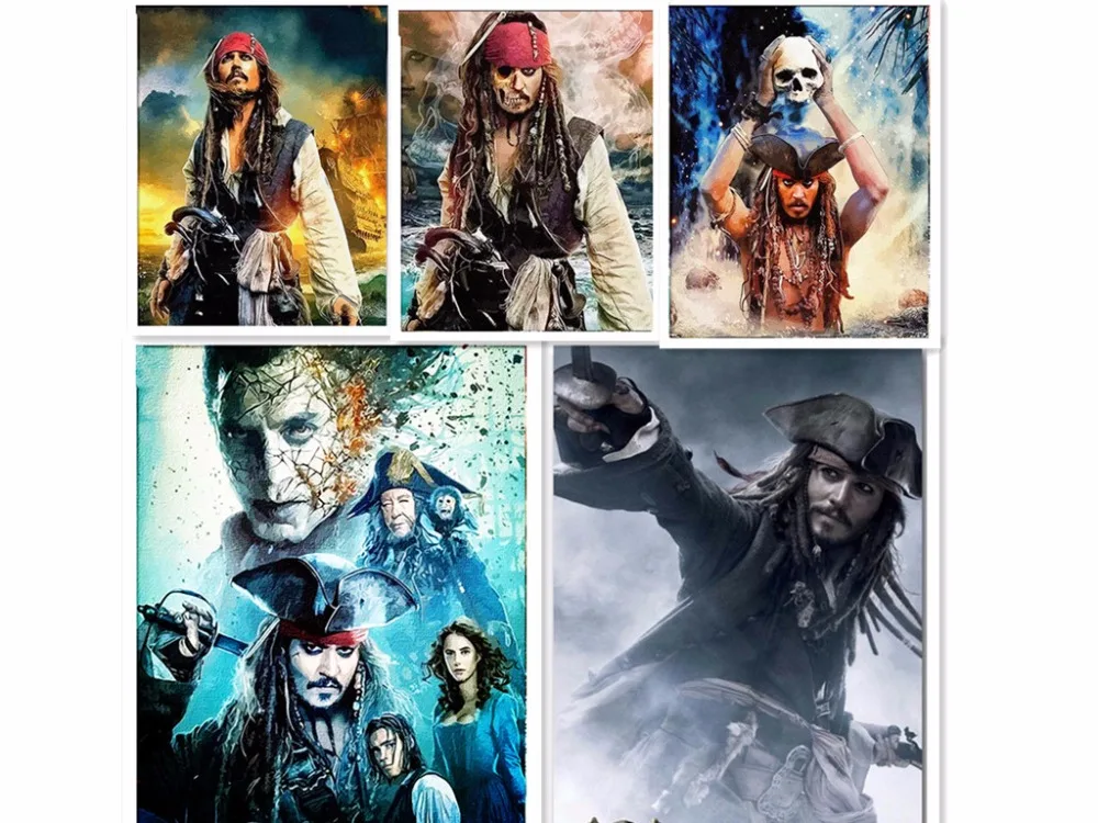 

5d eigen foto custom diamond painting movies Pirate Captain christmas embroidery diy cross stitch xmas decor hot 925 glow