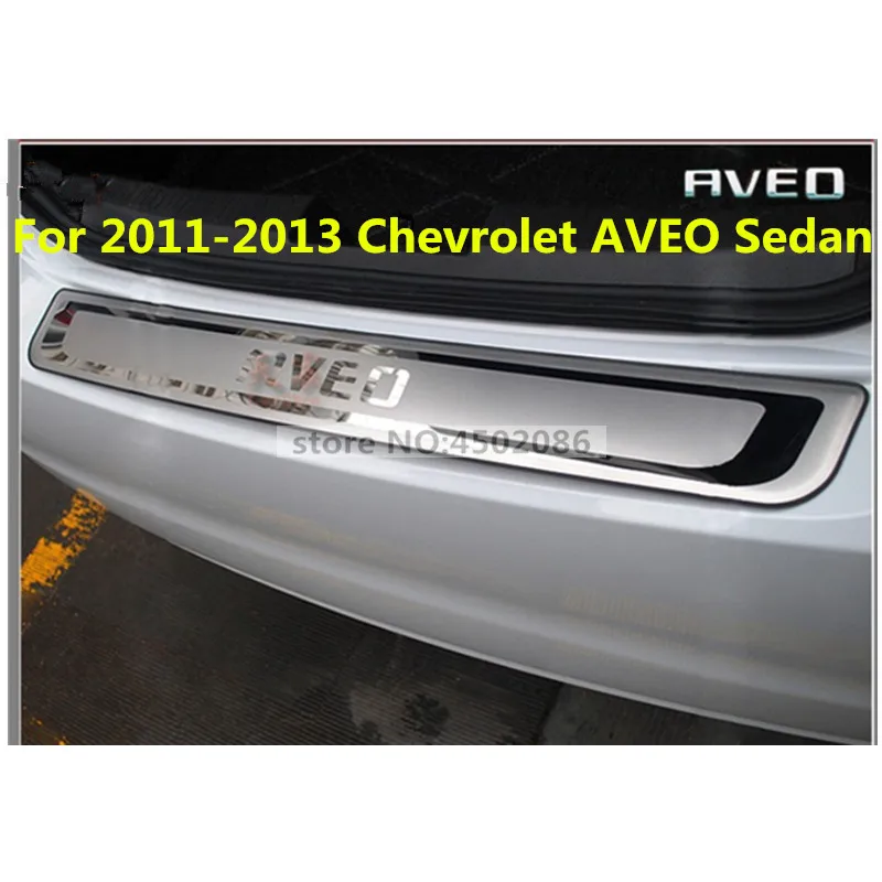 

Car-covers High quality stainless steel Rear bumper Protector Sill fit For 2011-2013 Chevrolet AVEO Sedan Car-styling
