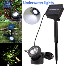 Горячая 1 шт. Солнечный светодиодный осветительный прожектор водонепроницаемый для Садовый бассейн, Пруд Открытый LSK99