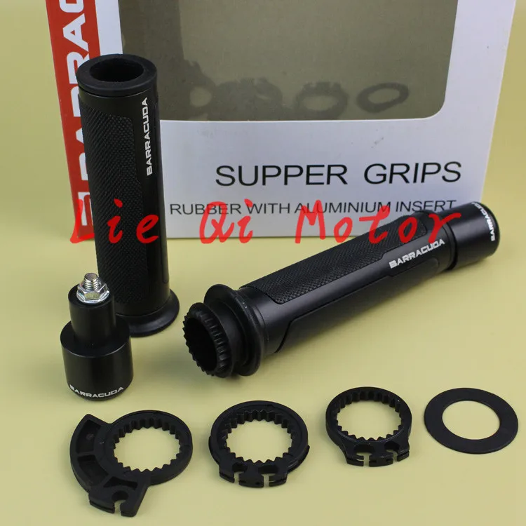 

BARRACUDA 7/8'' Motorcycle Handle bar CAPS / Handlebar Grips CNC 22MM Universal Street & Racing Barracuda Moto Racing Grips