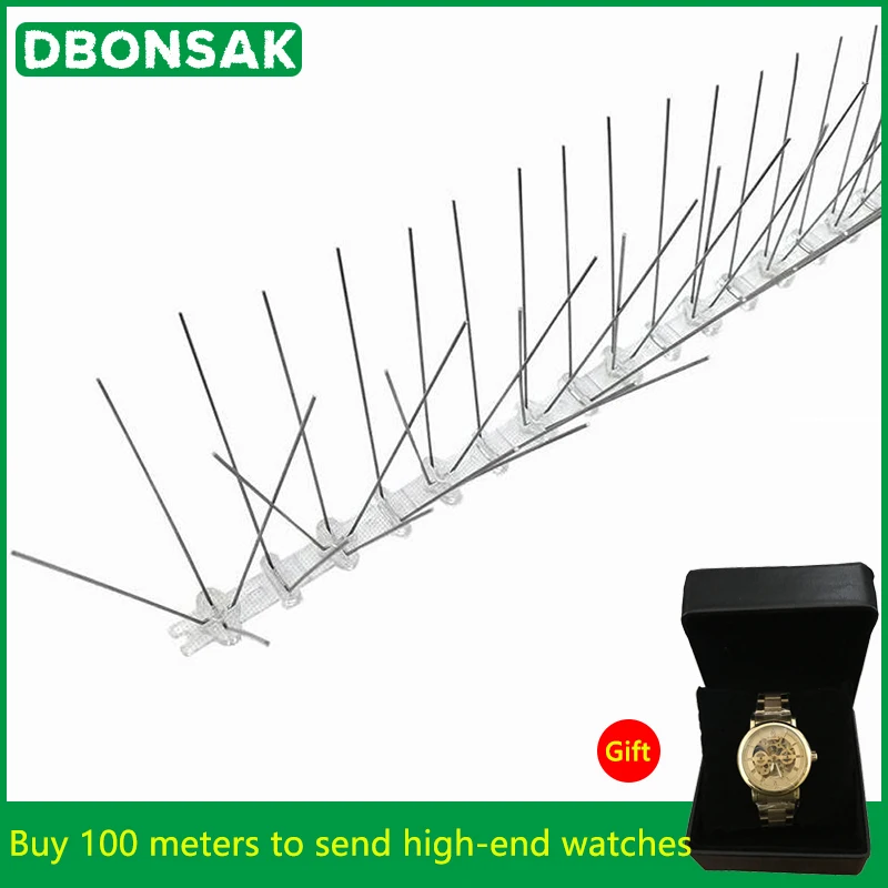 

Hot Selling 5M-100M Bird Pigeon Repeller Stainless Steel Pigeon Nails Anti-Bird Anti-Dove Spikes Pest Control Orchard Bird