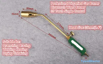 

Gas Burner Professional Liquefied Gas Blowtorch Weed Burner for Quenching Brazing Welding Heating Drying Unhairing 35mm Nozzle