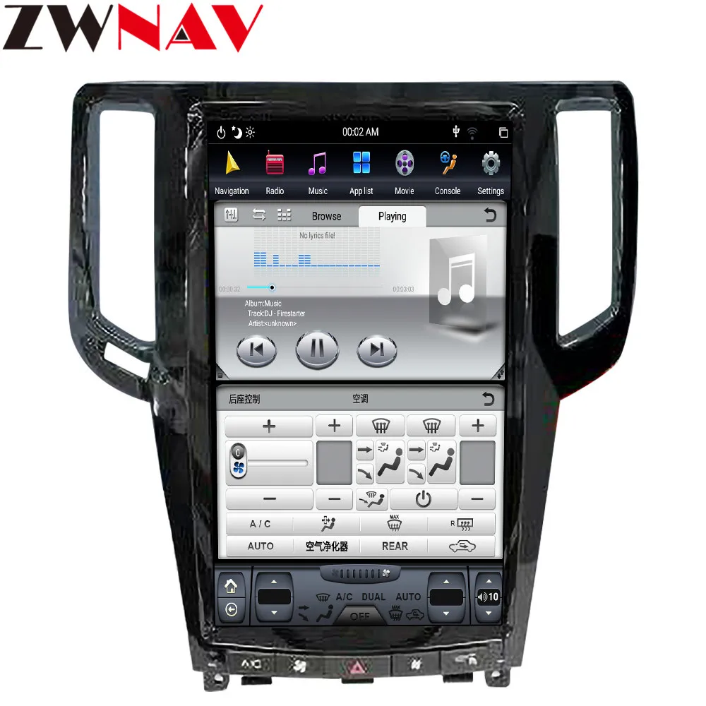 

Android 8.1 4+32 Tesla Screen 13.6" Car Stereo For Infiniti G25 G37 2007-2013 Auto Radio GPS Navigation Multimedia Headunit