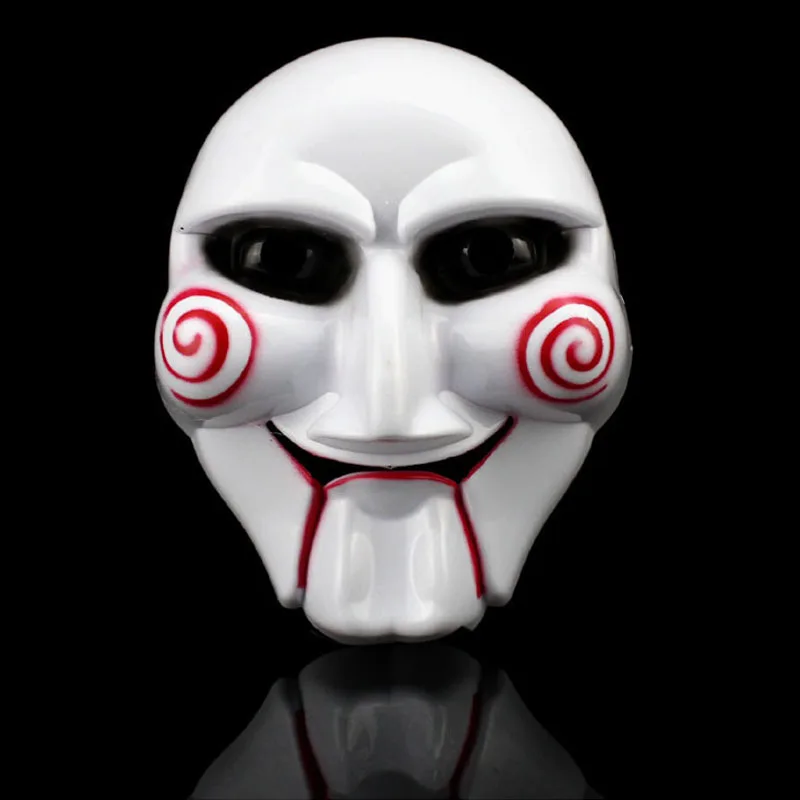 FUNNYBUNNY Saw Jigsaw кукольная маска для лица ужас одеваются костюмы на Хэллоуин Косплей Вечерние - Цвет: Horror mask