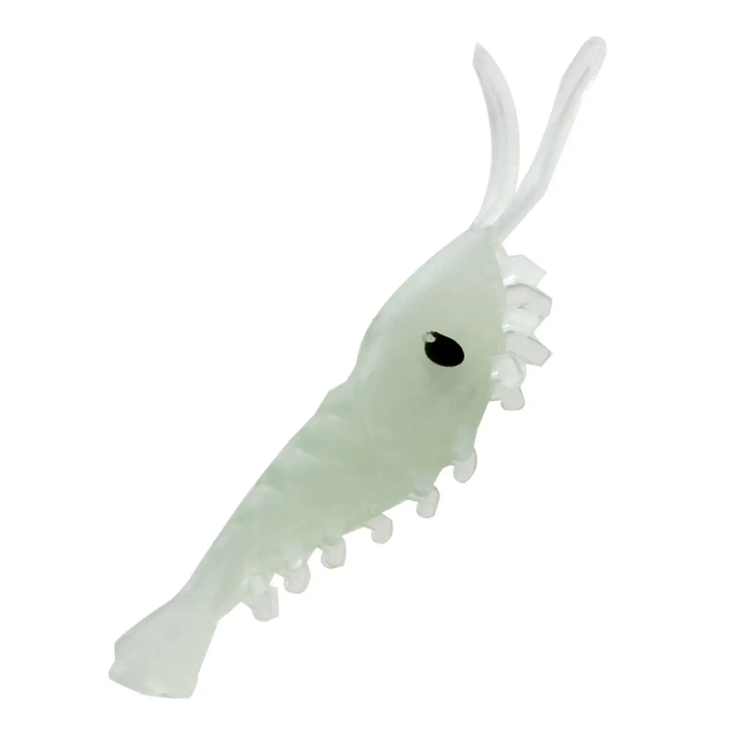 

20 Pcs 4.6cm Silica Gel Artificial Lure Shrimp, light green