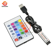 17/24 klucze kontroler LED RGB dla LED listwa oświetleniowa Bar 5V USB na podczerwień pilot bezprzewodowy RF ściemniania wyłącznik ściemniacza