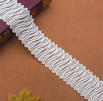 

15Yard White 3D Leaf Crocheted Lace Fabric Trim Ribbon For Apparel Sewing DIY Bridal wedding Doll Cap Hair clip