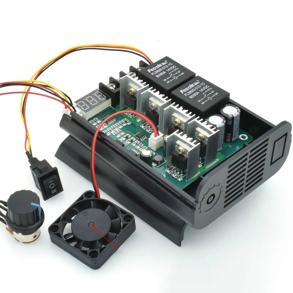 

40A DC10-55V Motor Governor Bidirectional Inverted Electrodeless Drive With Display tachometer Air cooled Heat dissipation(6.3)