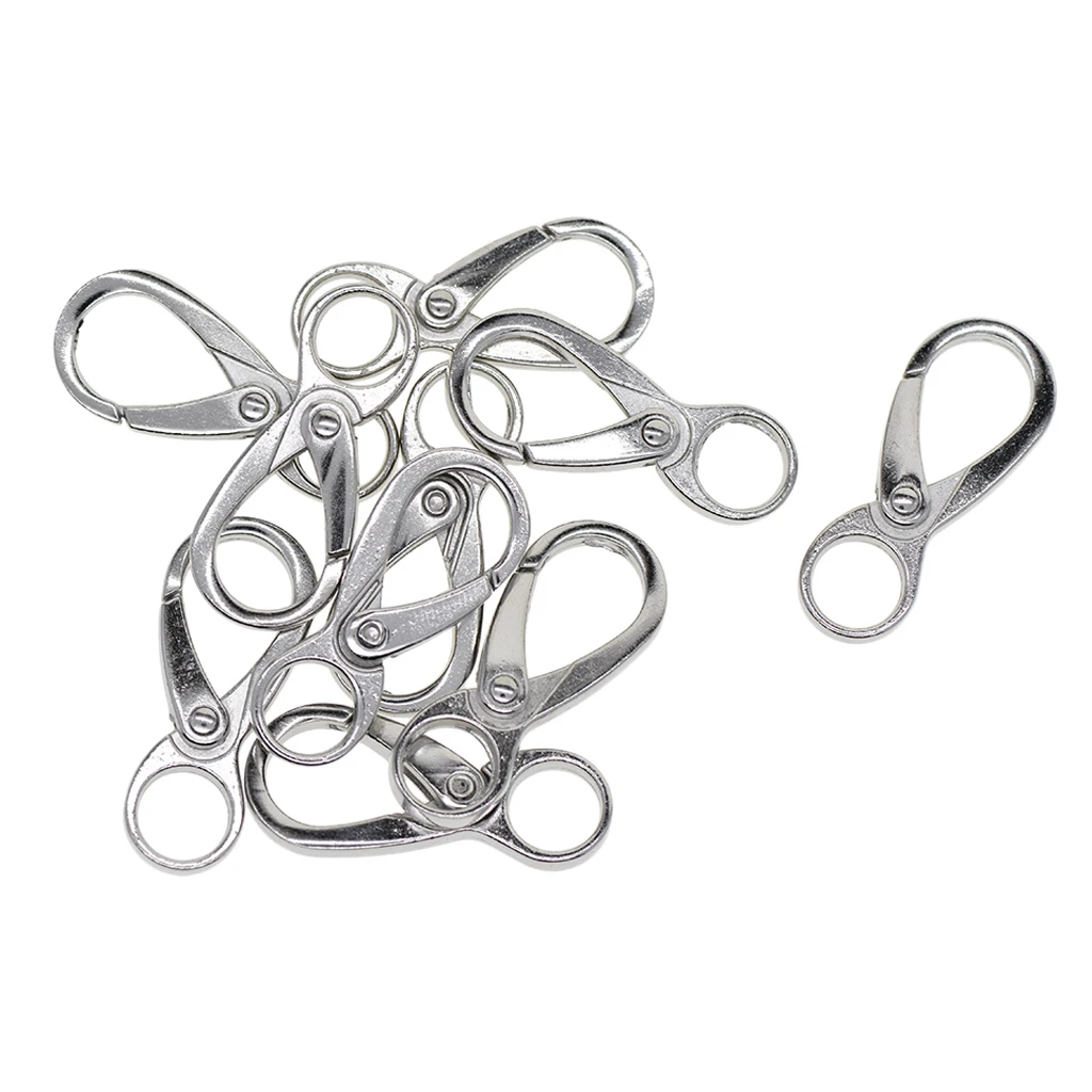 30x Metal Clip Lanyard Hook Buckle Spring Snap Clip Hooks Purse Jewelry Findings