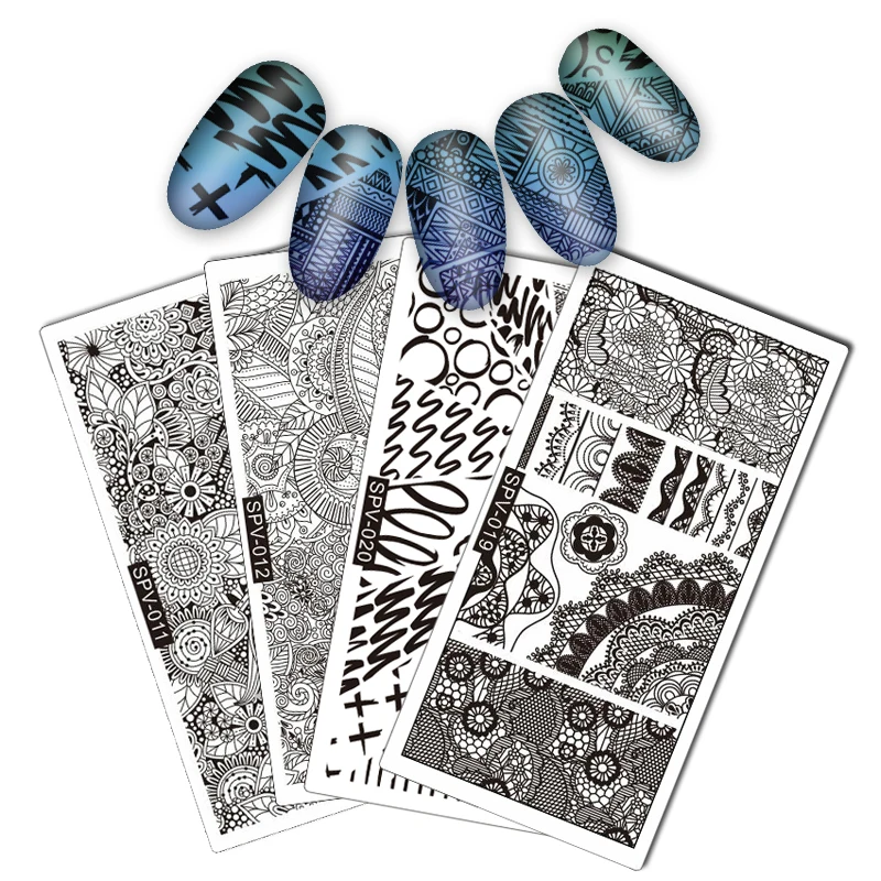 

10pcs Nail Stamping Plates Flower Series Nail Art Stamp Image Template Manicure Stencils Nail Decoration High Quality