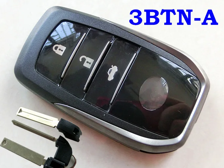 

RMLKS 2 3 Button Smart Remote Key Case Shell Fit For Toyota Camry Highlander RAV4 Car Key Fob Uncut Blade