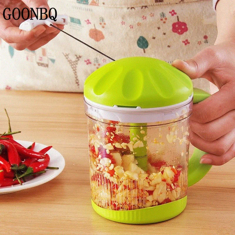 goonbq 1 pc multifunction manual vegetable slicer plastic meat goonbq 1 pc manual vegetable slicer plastic high speedy chopper garlic cutter fruit twist shredder meat
