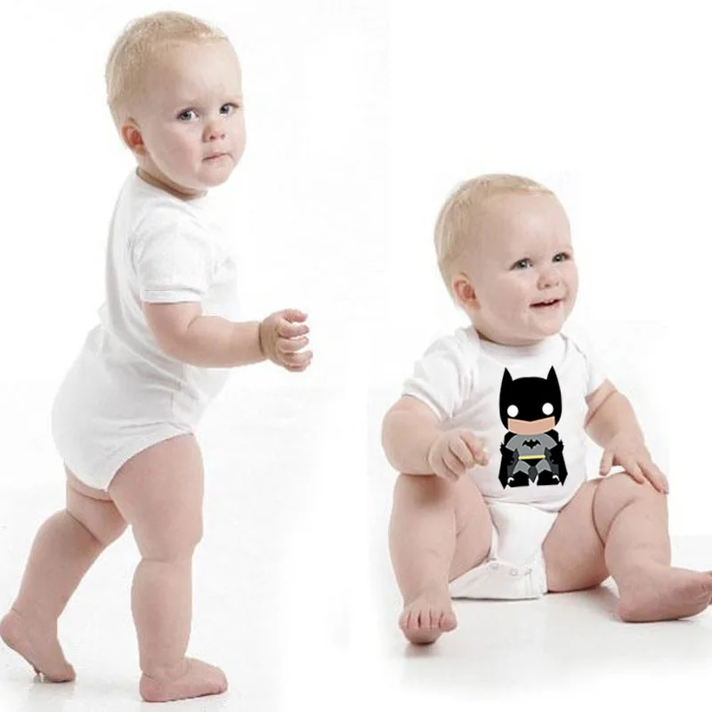 Летняя детская одежда для ползания с треугольными треугольниками, комбинезон с короткими рукавами и рисунком Бэтмена, футболки, комплект одежды для малышей - Цвет: 12