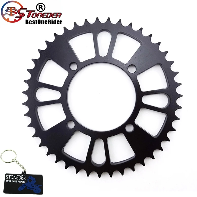 STONEDER 428 76mm 43 Tooth Chain Black Sprocket For Pit Dirt Bike