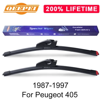 

QEEPEI Replace Wiper Blade For Peugeot 405 1987-1997 Silicone Rubber Windshield Windscreen Wiper Auto Car Accessories