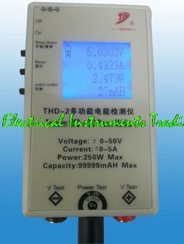 

Fast arrival THD-2 Multi-function DC energy tester power meter / battery capacity / mobile / notebook power tester 50 V/ 5A