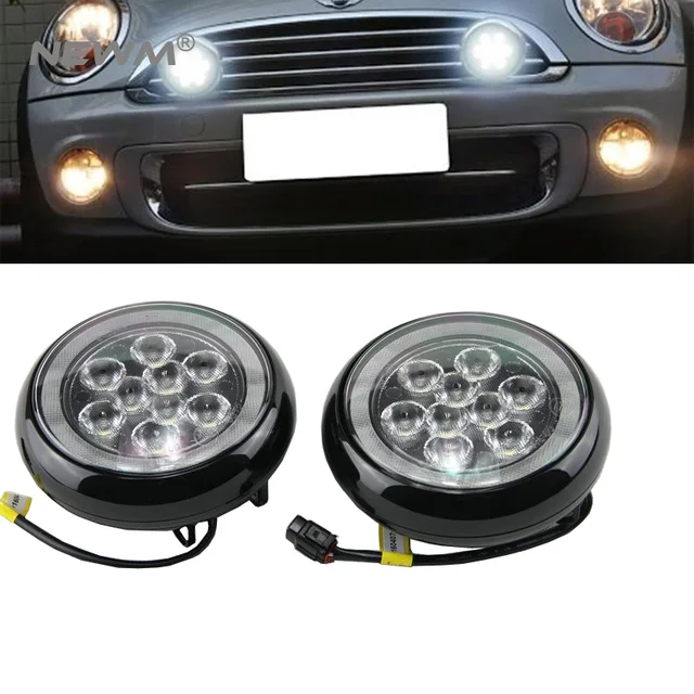 Daytime Running Light Fog Lights For MINI Cooper MINI Cars White Chrome