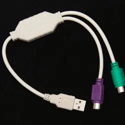 Оптовая продажа Кабель-адаптер конвертер Применение USB штекерным PS2 женщине для клавиатуры Мышь Прямая доставка