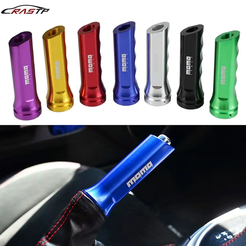 RASTP-MOMO Red Blue Black Handbrake Cover Handle General Gear Head Refires Hand Brake Grip RS-HB016