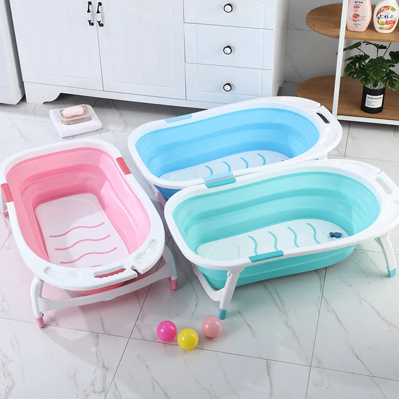  Baby ShowerTubs Multifunctional Folding Bathtub For Children Portable Seatable Reclining Enlarged P