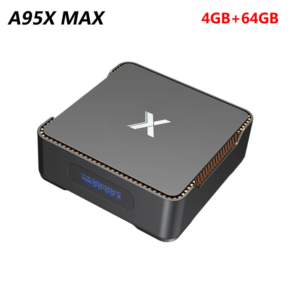 A95X MAX 4 ГБ ОЗУ 64 Гб ПЗУ Смарт Android 8,1 ТВ коробка Amlogic S905X2 1000M 2,4G 5G WiFi Bluetooth 4K HD медиаплеер Поддержка HDD - Цвет: only 4GB 64GB TV box