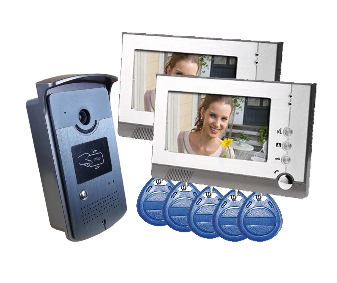 

YobangSecurity Home Security Video Intercom 7"Inch Monitor Video Door Phone Doorbell Intercom Camera RFID Access Control System