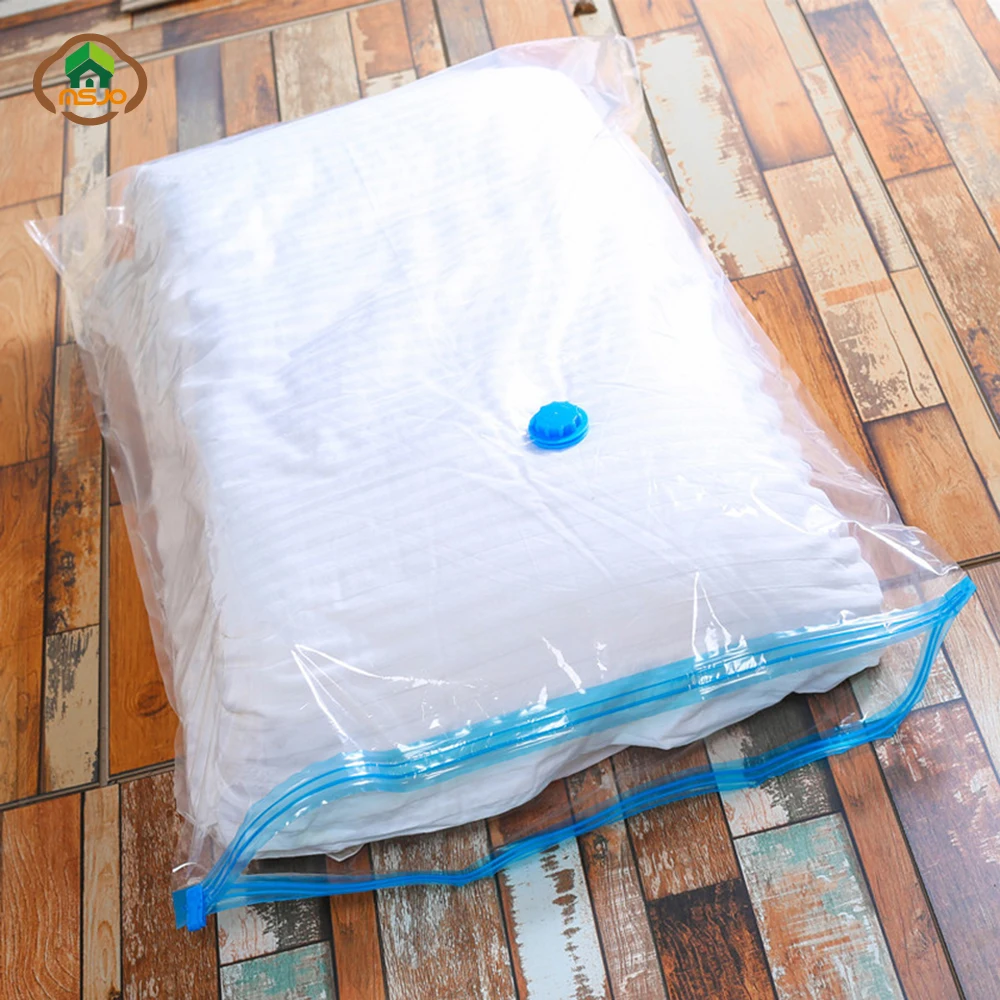 Koop Msjo Vacuüm Zakken Voor Kleding 10 STUKS Opbergtas Met Pomp Hand Air Bespaar Ruimte Opvouwbare Pouch Verzegelde Kleding Organizer vacuüm Zakken