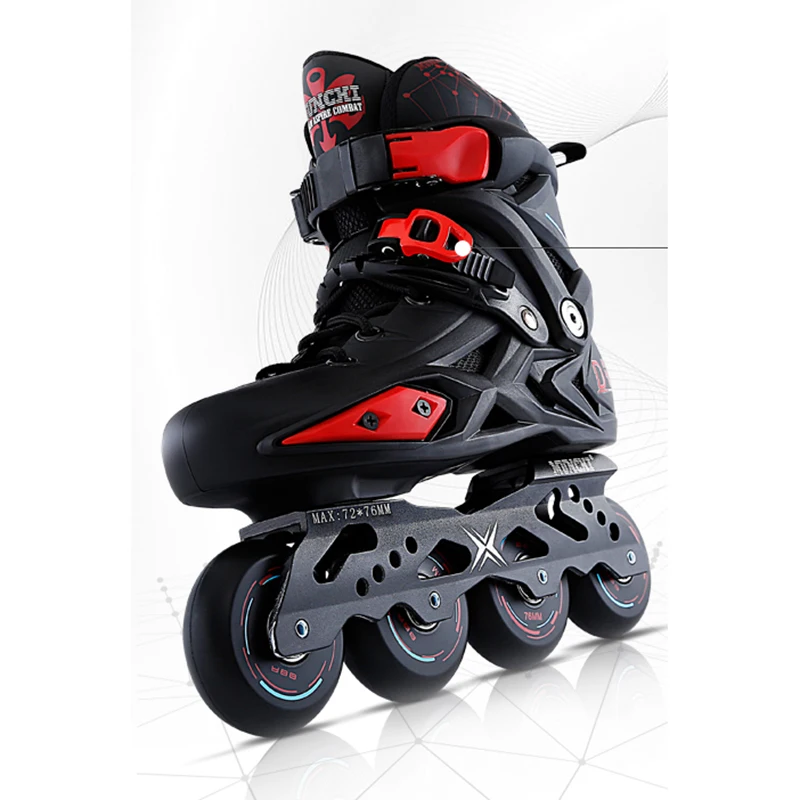 سباق التعرج زلاجات دوارة رياضة الكبار الأطفال مستقيم صف النعال الأسطوانة المضمنة أحذية التزلج الشارع فرشاة تزلج للجنسين IA111