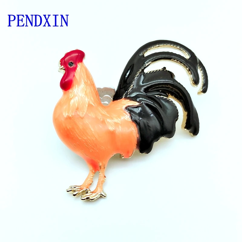 

Lucky constellation animal cock brooch lady enamel cute gift classic design