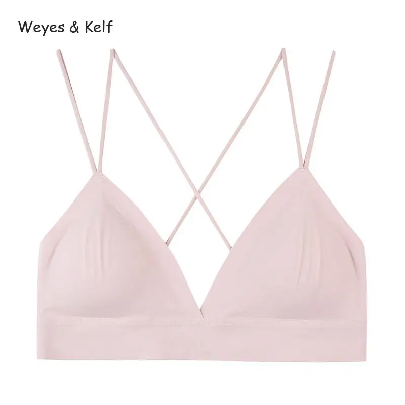 Solid Silk Women Bras And Underwear Set Sexy Ruffles Lingerie Wireless