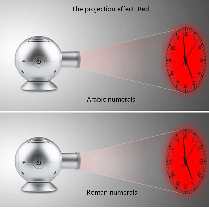 Горячая Распродажа, современные настенные часы с круговой проекцией, римская аравийская цифровая игла с подсветкой, механические пластиковые часы