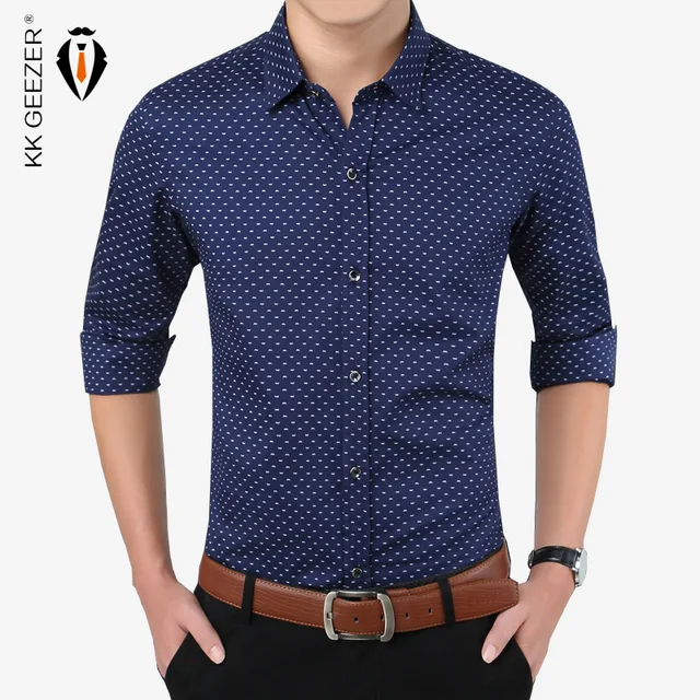 Buy Men's Polka Dot Dress Shirts Long Sleeve Red Men