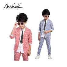 ActhInK Boys New Striped Wedding Suit Brand 2PCS Boys Blazer+Pant Dress Suit Kids Formal Party Wear Children Clothing Set, MC017