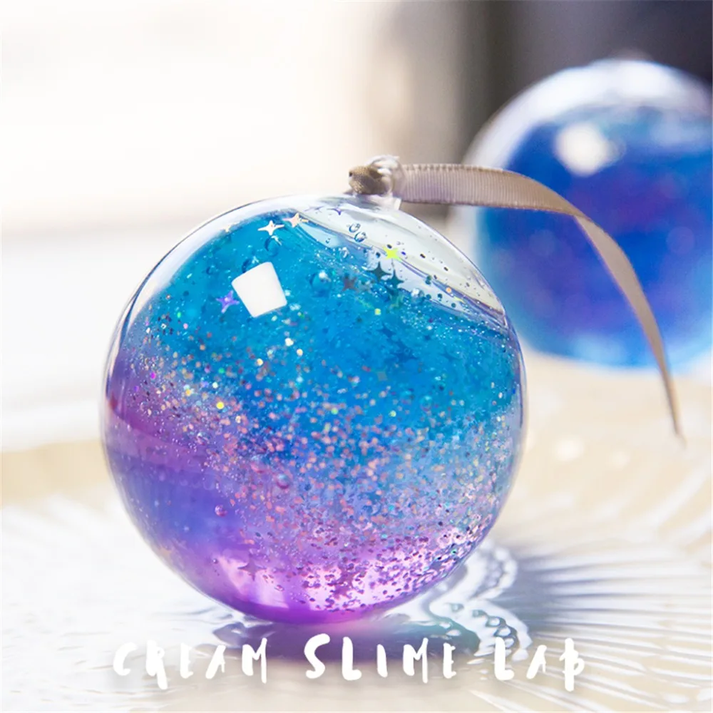 

Round Ball Container Storage Organizer Box For Light Clay Foam Slime Mud Candy Box Christmas Tree Decorate Gift Box