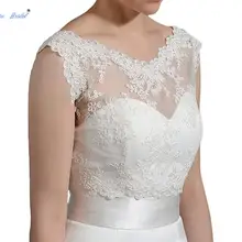 Sapphire Bridal новые женские с v-образным вырезом Кружева Аппликации свадебная куртка, болеро обертывания для свадьбы кружева куртка женщин болеро куртка