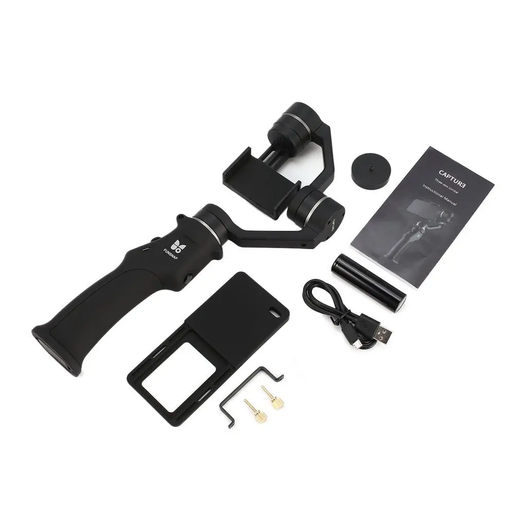 

Funsnap Capture Selfie Smartphone Brushless Stabilizer Handheld 3-Axis Gimbal with Clip Adapter for GOPRO/YI/SARGO Cam Phone