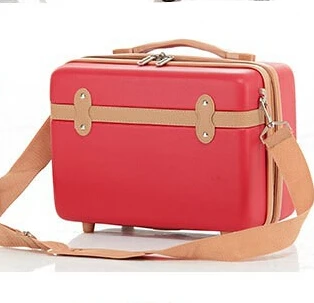 

Fashion Vintage Luggage Bag Femals 13" Cosmetics Case 13 inch Small Travel Bags ABS Luggage Women Travel Luggage bags