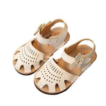 

Baby Girl Shoes First Walkers Leather Hollow Design Toddler Soft Soled Anti-Slip Footwear