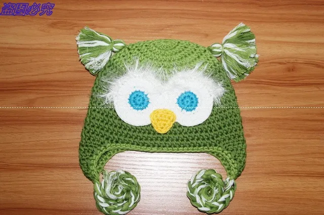 free shipping lovely handmade crochet owl hat baby christmas hat