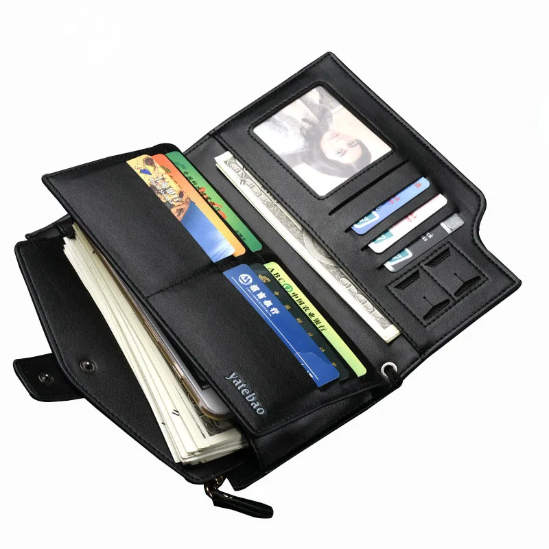 

Men's Wallet High Quality Wallets Long Zipper Hasp Wallet Large Capacity Male Purse With Card Holder Multi-function Wallet