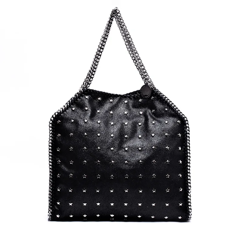 

Ladies rivet crossbody bags fashion shoulder chain bags women flashing banquet flap bag colorful star women clutch totes